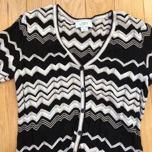 Loft Black and White Cardigan